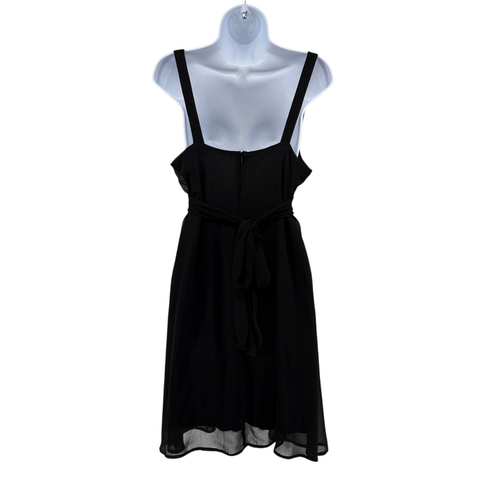 Vintage Wet Seal Y2K Babydoll Chiffon Cocktail Dress M Black Cream Coquette - Picture 2 of 11